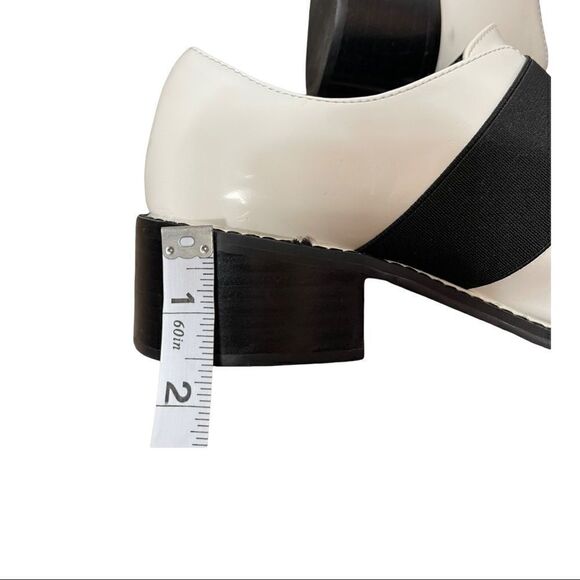 ASOS White with Black Band Pointy Loafers Size 6 - Picture 9 of 10